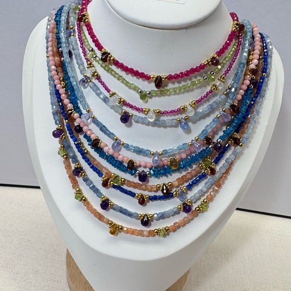 live listing 3 Multicolor Beaded Necklace Set